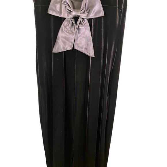 Stevie K Dress L Purple Velour Satin Bow Festival 80s Whimsigoth Fairy Preppy - Picture 4 of 16
